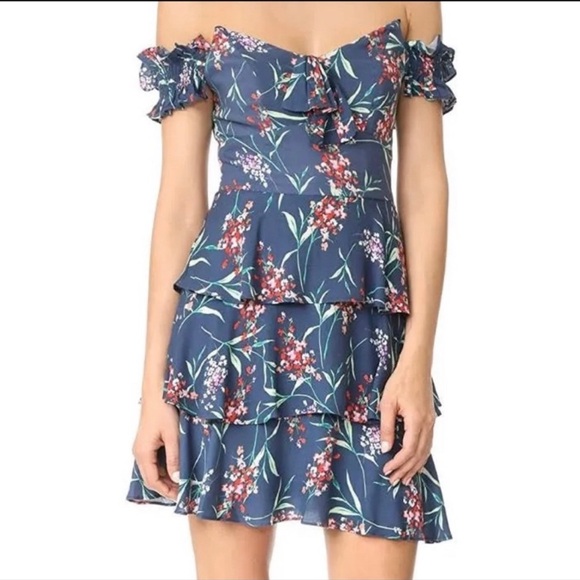 WAYF 💙 Off-Shoulder Tiered Mini Dress - Picture 4 of 8